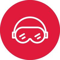 Ski Goggles Creative Icon Design vector