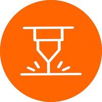Water Cutting Machine Creative Icon Design vector