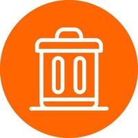 Trash Bin Creative Icon Design vector