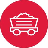 Mine Cart Creative Icon Design vector