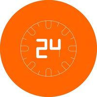 24 Hours Creative Icon Design vector