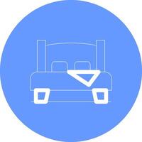 Double Bed Creative Icon Design vector