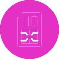 Simcard Creative Icon Design vector