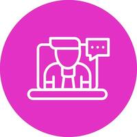 Online Interview Creative Icon Design vector
