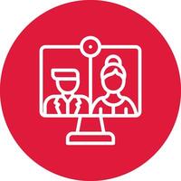 Online Interview Creative Icon Design vector