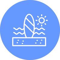 diseño de icono creativo de paddle surf vector