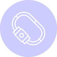 Carabiner Creative Icon Design vector