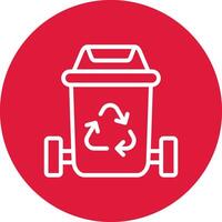 Trash Bin Creative Icon Design vector