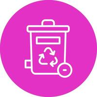 Trash Bin Creative Icon Design vector