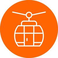 Cable Car Creative Icon Design vector