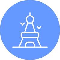 Eiffel Tower Creative Icon Design vector