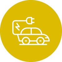 Electric Car Creative Icon Design vector