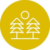 Pine Trees Landscape Creative Icon Design vector