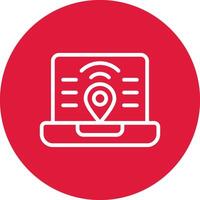 Digital Nomad Hub Creative Icon Design vector