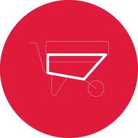 Wheelbarrow Creative Icon Design vector