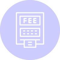 ATM Fees Creative Icon Design vector