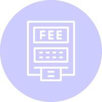 ATM Fees Creative Icon Design vector