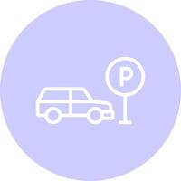 Taxi Parking Creative Icon Design vector