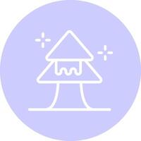 Snow Covered Tree Creative Icon Design vector