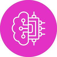 Brain Circuit Creative Icon Design vector