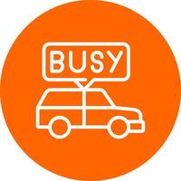 Busy Taxi Creative Icon Design vector