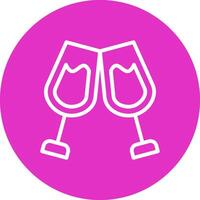 Glass Cheers Creative Icon Design vector