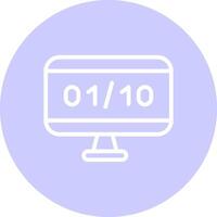 Binary Code Creative Icon Design vector
