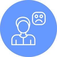 Sad Creative Icon Design vector