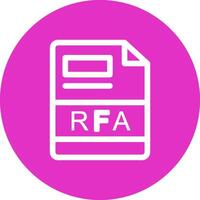 rfa creativo icono diseño vector