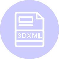 3dxml creativo icono diseño vector