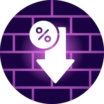 disminución creativo icono diseño vector