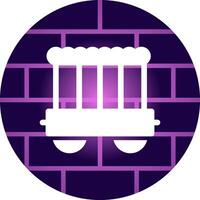 Circus Carriage Creative Icon Design vector