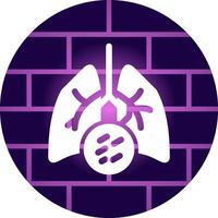 Lung Cancer Creative Icon Design vector