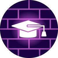 Graduation Cap Creative Icon Design vector