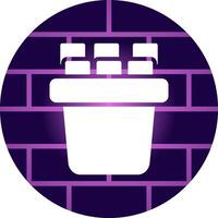 Ice Bucket Creative Icon Design vector