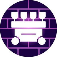 Glass Cart Creative Icon Design vector