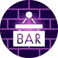 Bar Sign Board Creative Icon Design vector