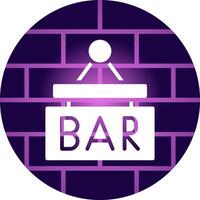 Bar Sign Board Creative Icon Design vector