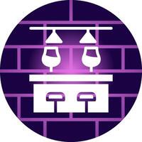 Bar Counter Creative Icon Design vector