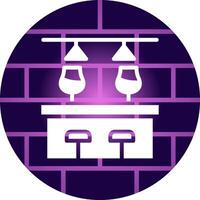 Bar Counter Creative Icon Design vector