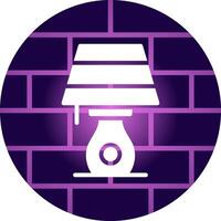 Table Lamp Creative Icon Design vector