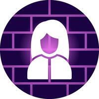 Female Worker Creative Icon Design vector