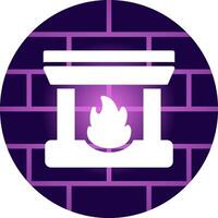 Fireplace Creative Icon Design vector