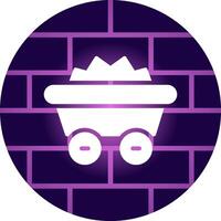 Mine Cart Creative Icon Design vector