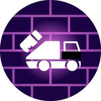 Garbage Truck Creative Icon Design vector