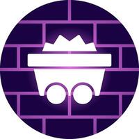 Mine Cart Creative Icon Design vector