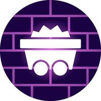 Mine Cart Creative Icon Design vector