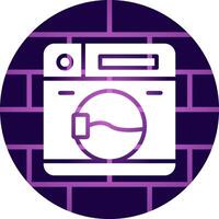 Washing Machine Creative Icon Design vector