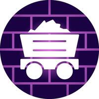 Mine Cart Creative Icon Design vector