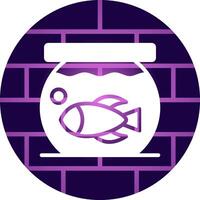 Fish Bowl Creative Icon Design vector